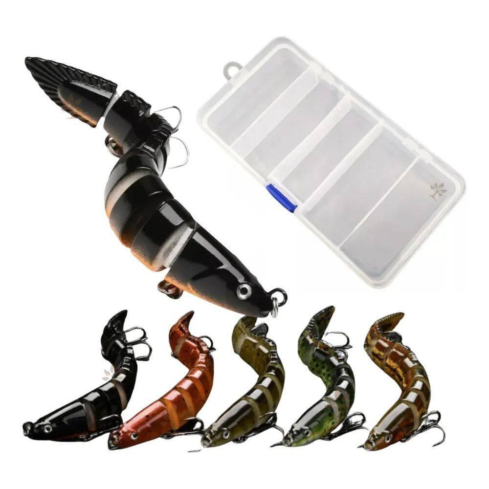 2X Isca Artificial Tuvira Articulada Tucunaré Dourado Caixa