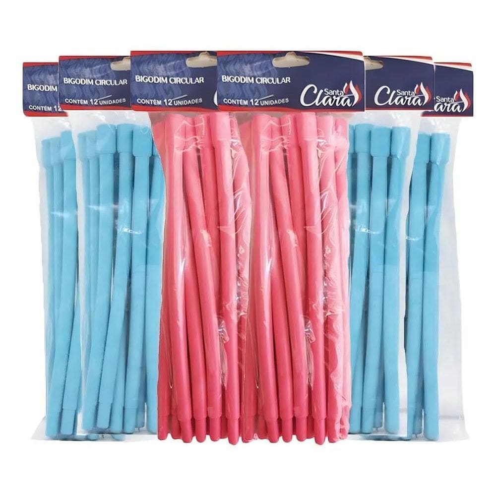 2X Bigodim Bigudinho Circular Nº2 Kit 72 Unidades Santa Clar
