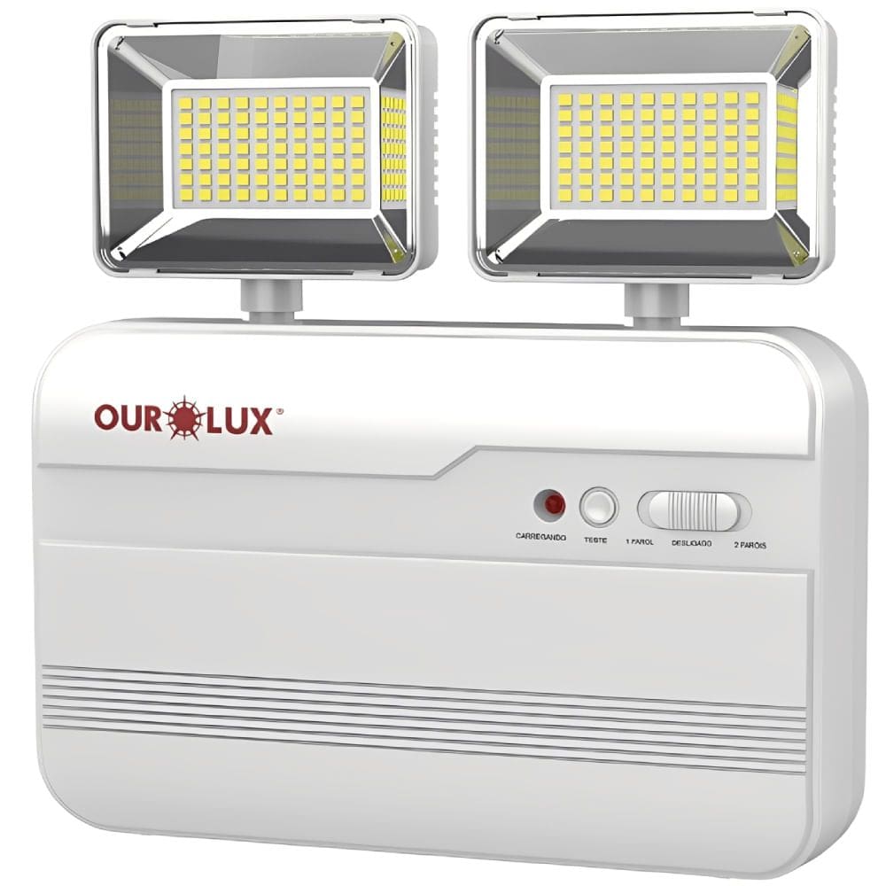 Luminaria Led Multiuso com 2 Farois 15 Watts 1200LM 6500K - 01978 - OUROLUX