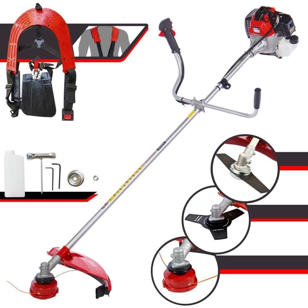 Roçadeira Toyama Lateral 52cc à Gasolina 2t + Faca 2 Pontas