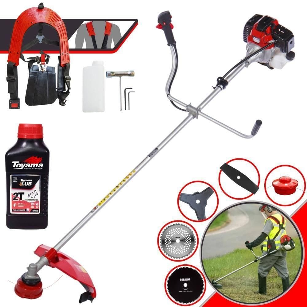 Roçadeira Toyama Rt52l 5 Opções De Cortes + óleo Toyama 2t