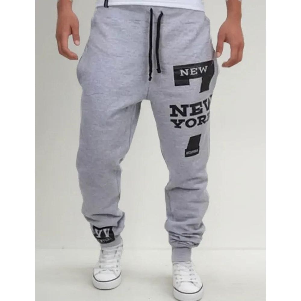 3X Calça Moletom Slim Jogger New York Plus Size Extra G4/ G