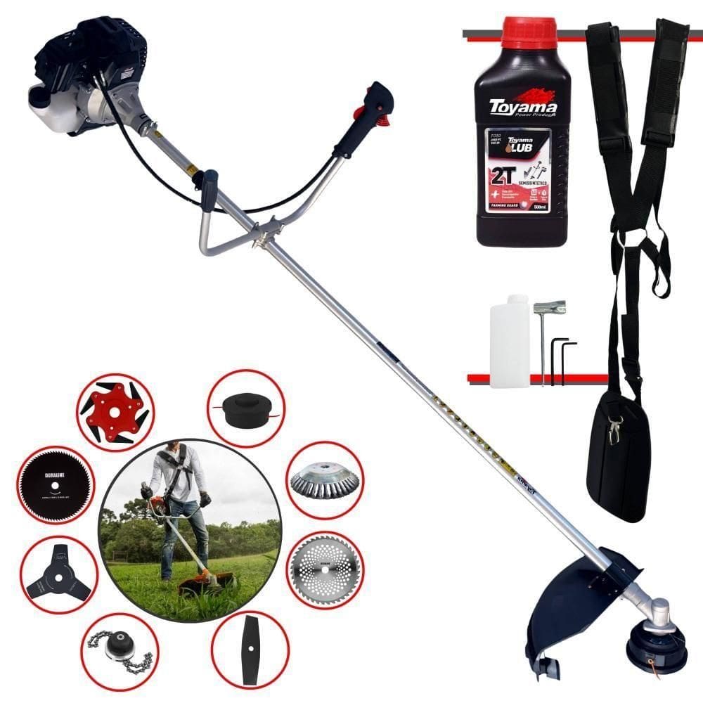 Roçadeira Rt43lb25a 43cc C- 8 Opções De Cortes + óleo Toyama