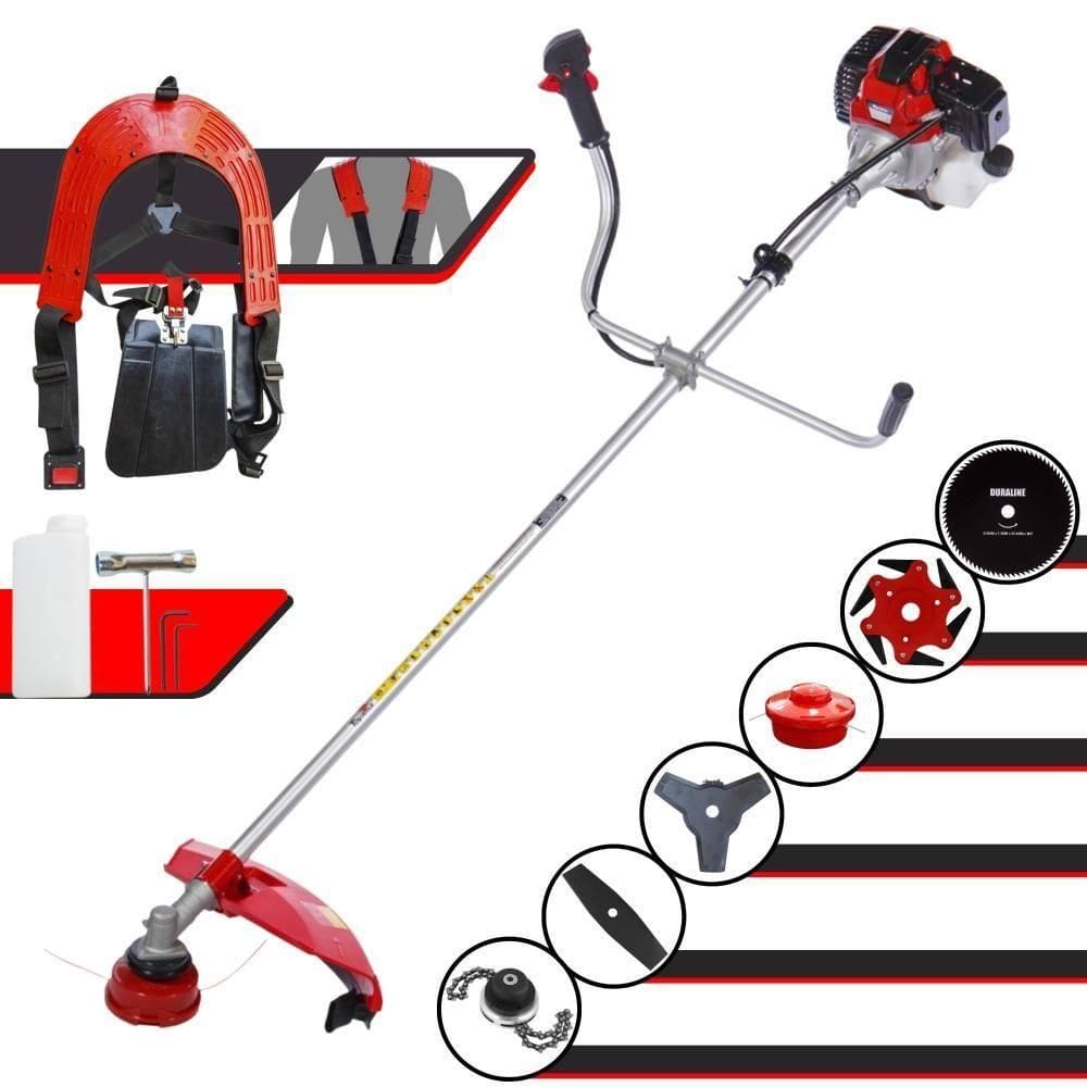 Roçadeira Toyama Rt52-l 2t 2hp + Faca 2p 6p 80d E Trimmer