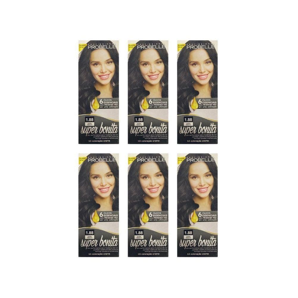 Coloraçao Probelle Super Bonita 1.88 Preto Tabaco - 6Un