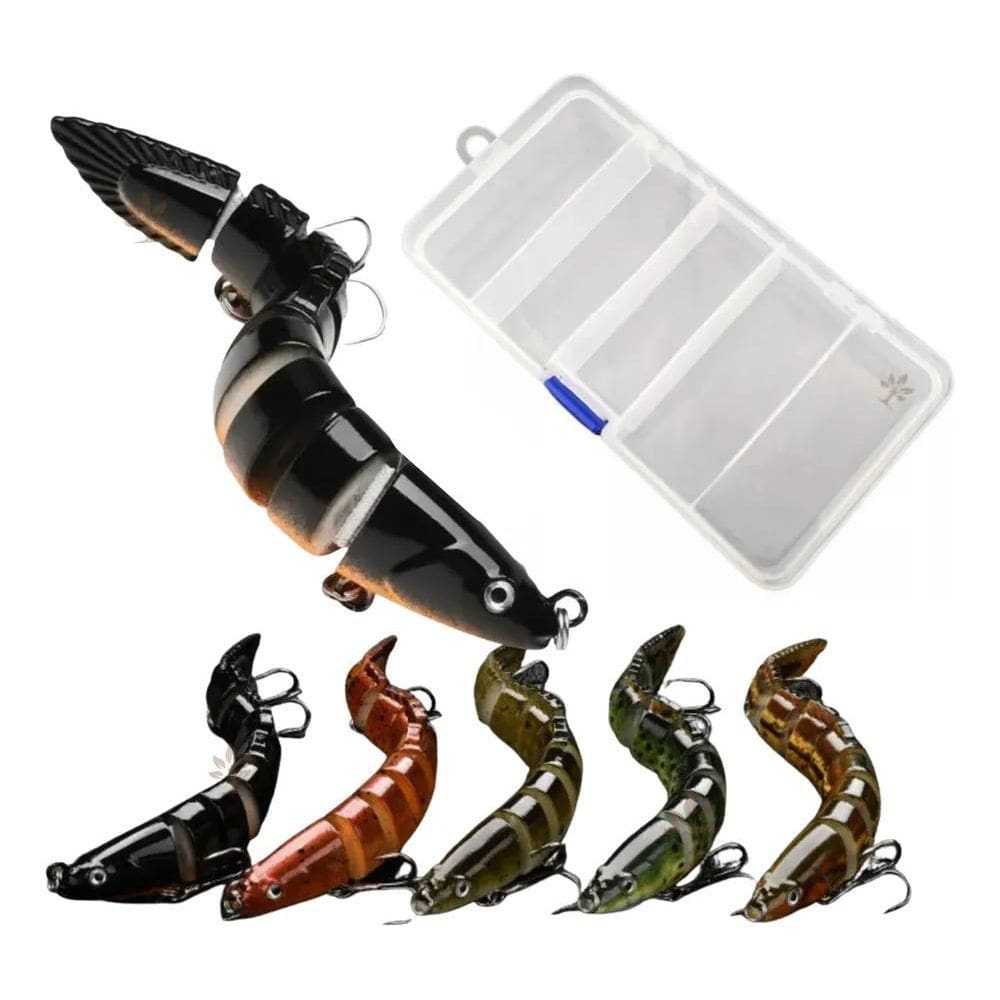 2X Isca Artificial Tuvira Articulada Tucunaré Dourado Caixa