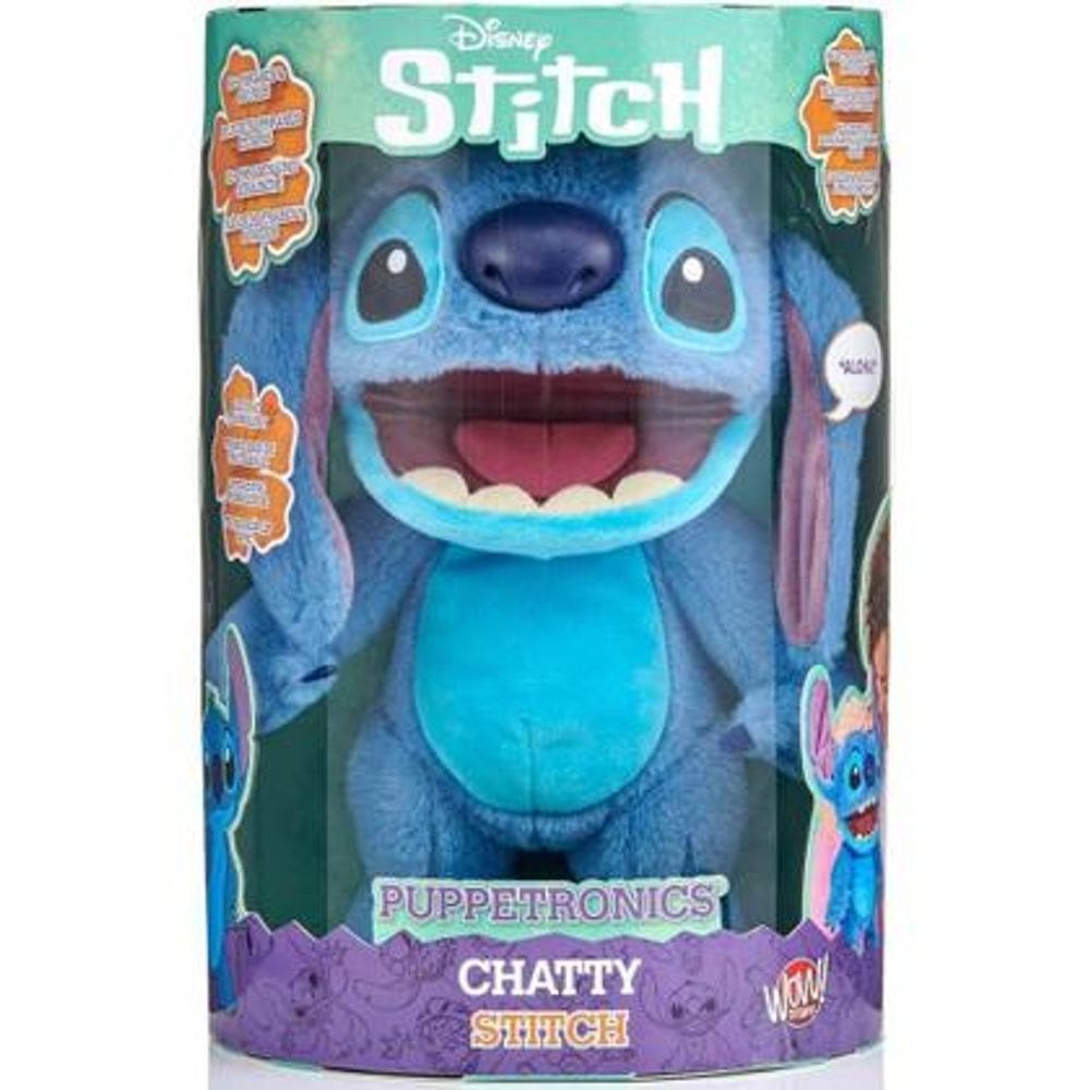 Stitch pelucia interativa chatty stitch 50 sons 30 cm sunny 4421