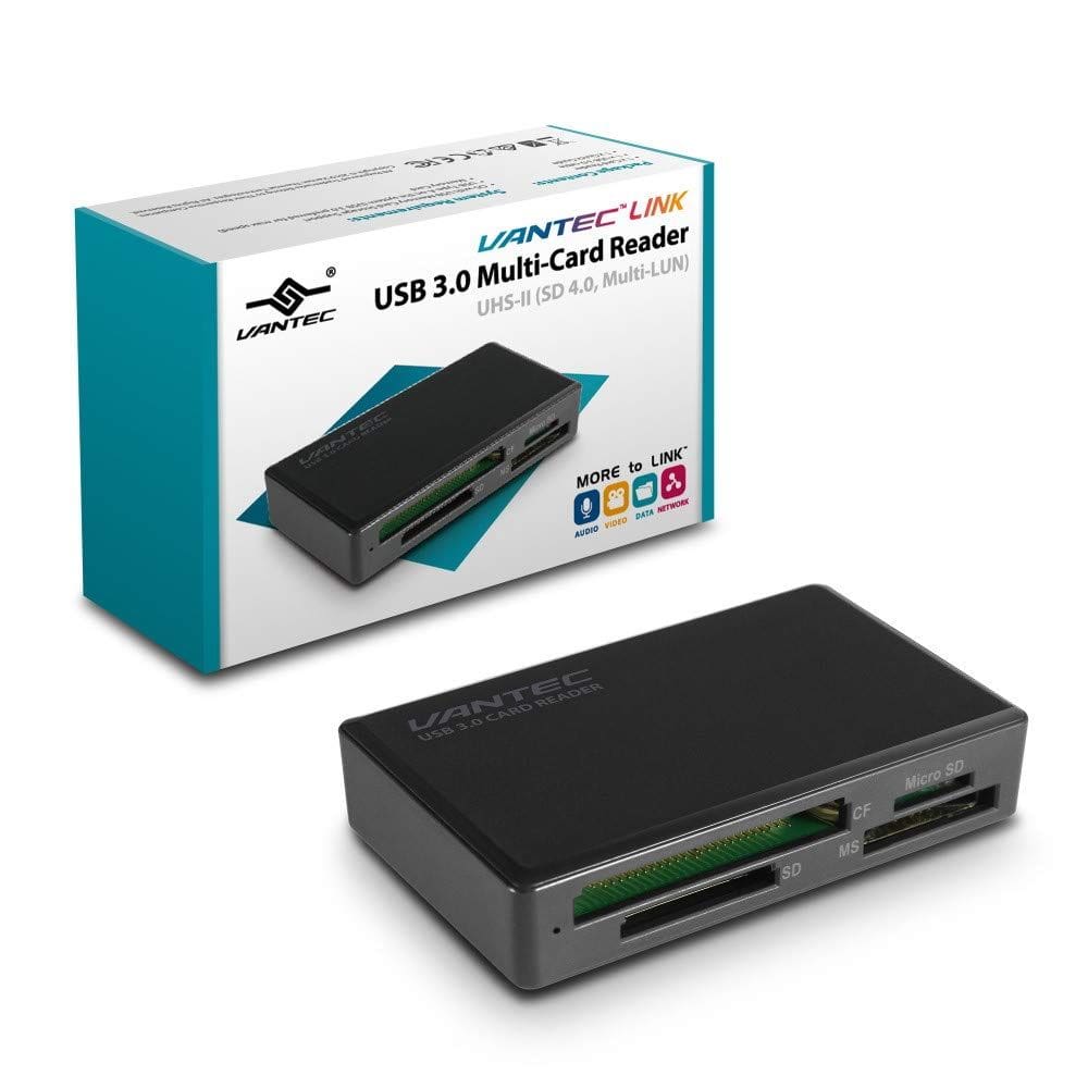 Leitor de vários cartões Vantec UGT-CR615 USB 3.0 UHS-II SD 4.0