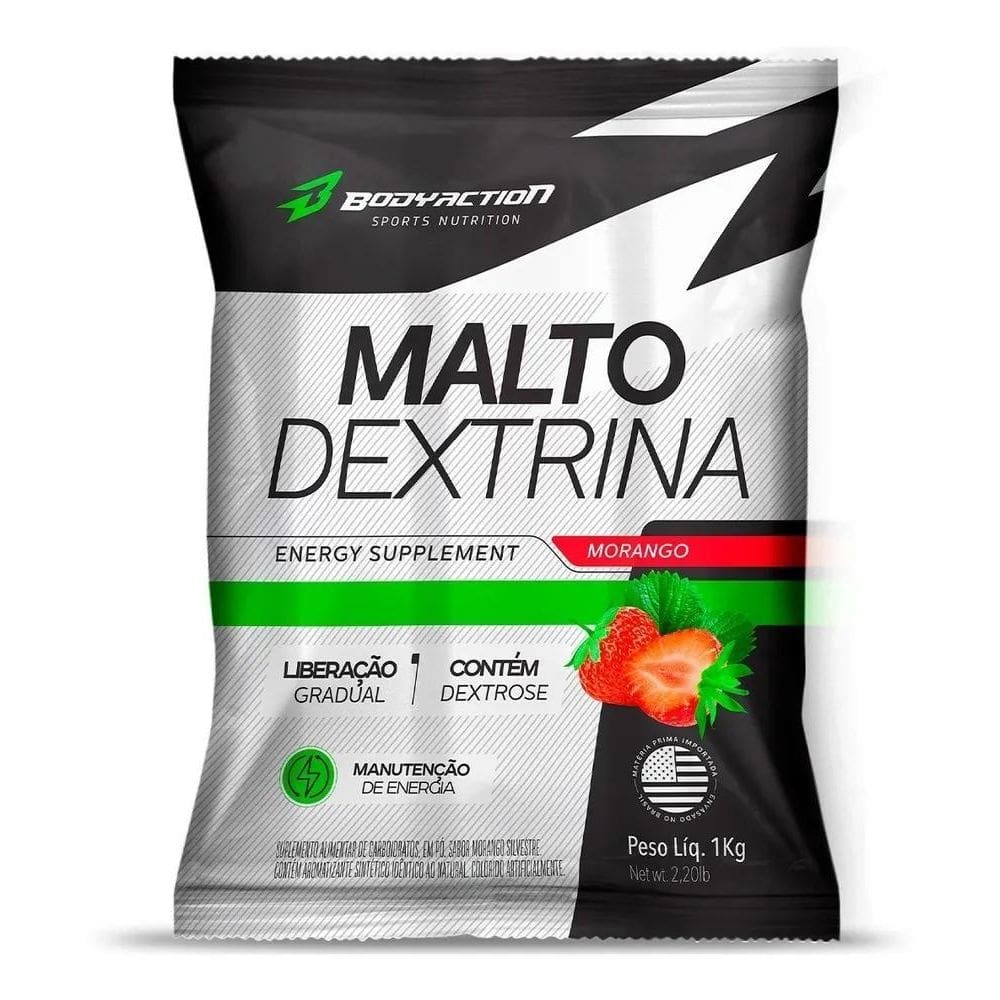 Suplemento Em Pó Bodyaction Sabor Morango Silvestre Em Refil