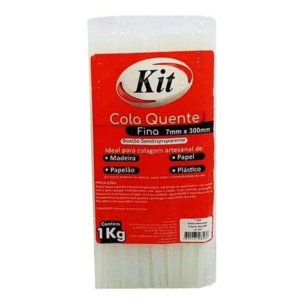 Refil De Cola Quente Em Bastão Fino 1kg - Kit