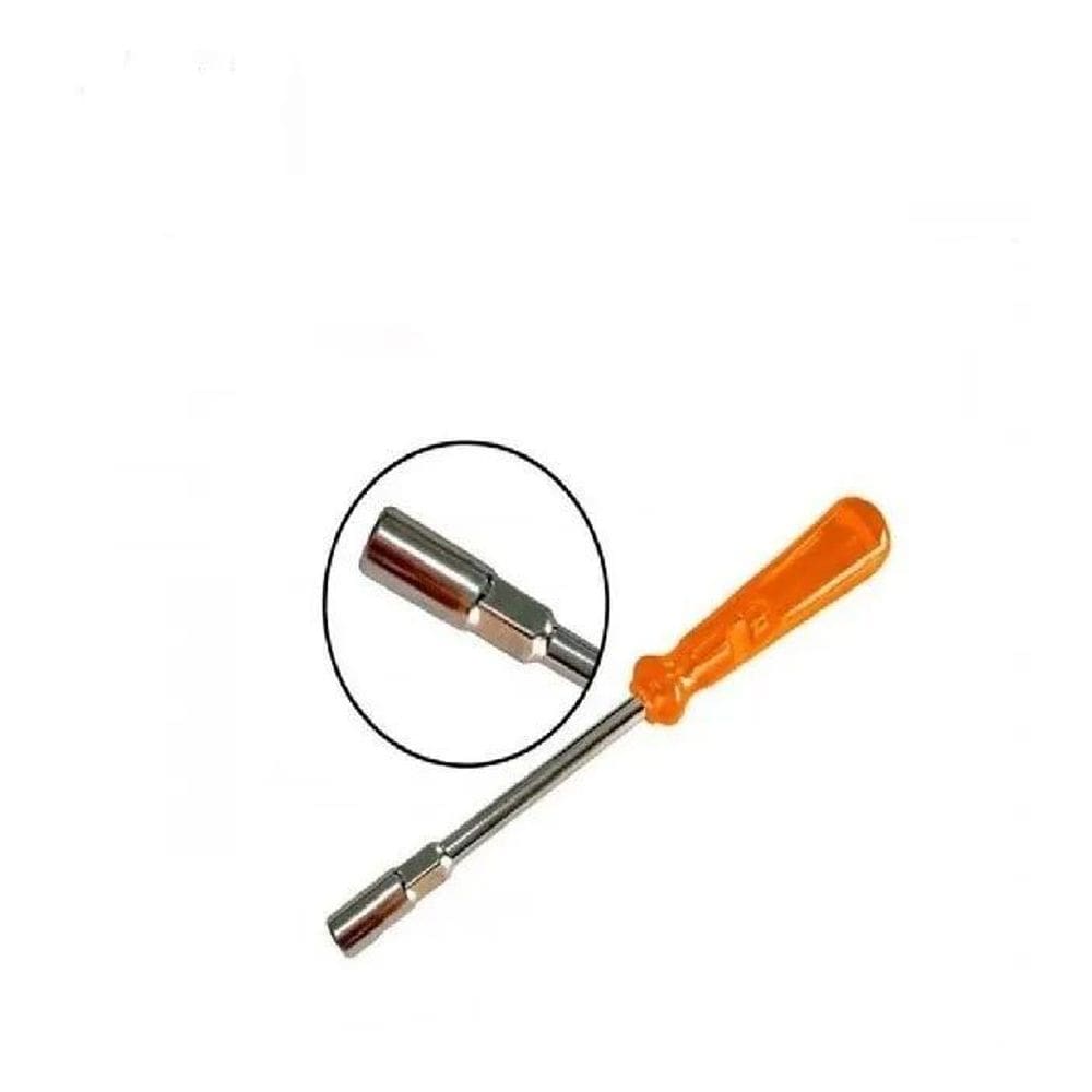 2X 1 Chave Canhão Chumbada Reforçada De 7Mm Cabo Plastico