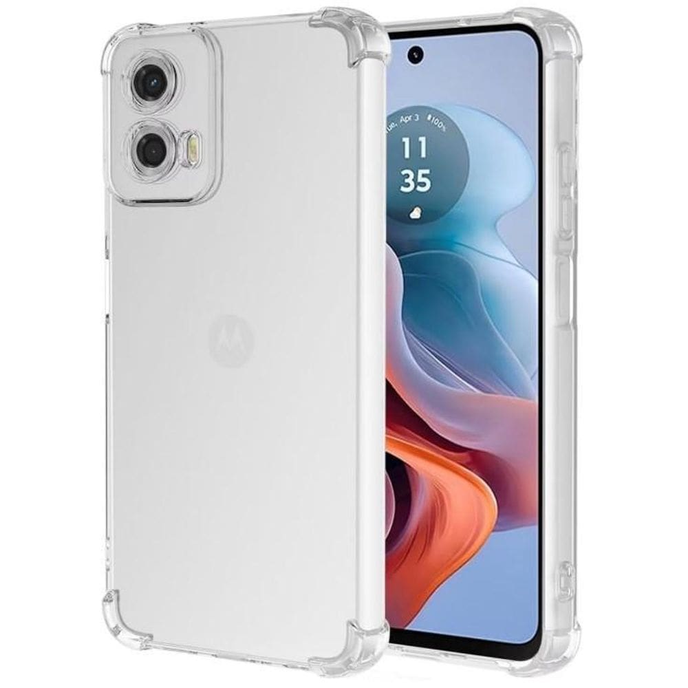 Capa Em Gel Air Cushion Para Moto G34 - Transparente