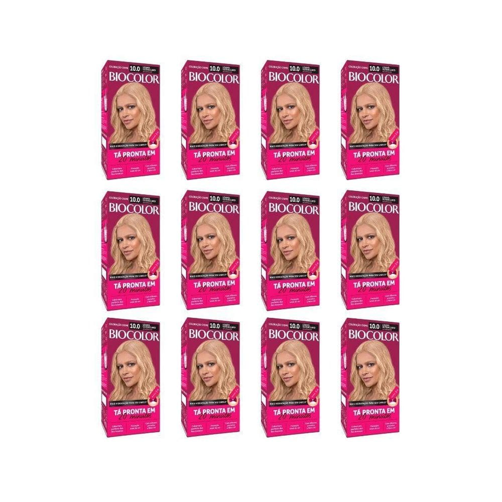 Coloraçao Biocolor Creme 10.0 Louro Ultra Cl Exuberante-12Un