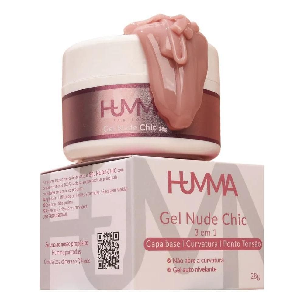 2X Gel Alongamento De Unha Nude Chic - Humma