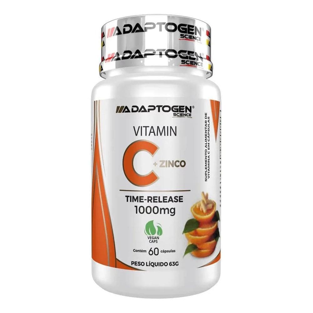 2X Vitamina C 1000Mg 60 Caps - Adaptogen Science Sabor Sem S