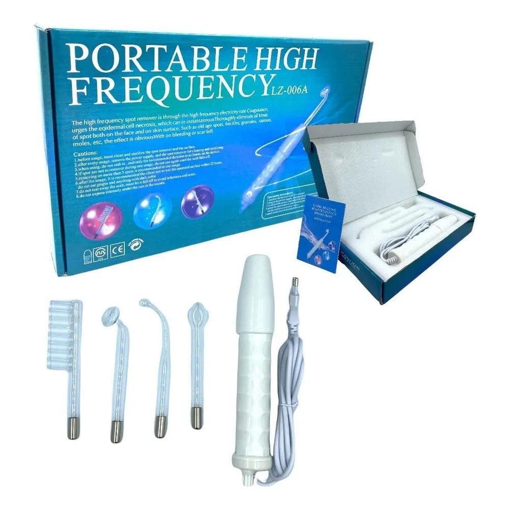 2X Aparelho De Alta Frequência Portátil Bivolt Limpeza De Pe