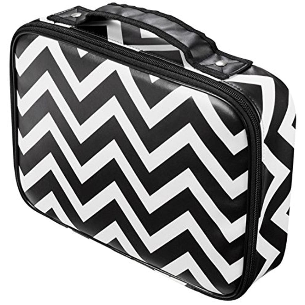 Estojo Stylist ZUCA Small Chevron Print com divisórias de espuma