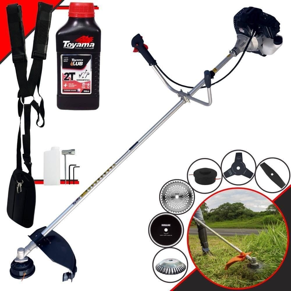 Roçadeira Rt43lb-25a Toyama 1,7hp 43cc 6 Em 1 + óleo Toyama