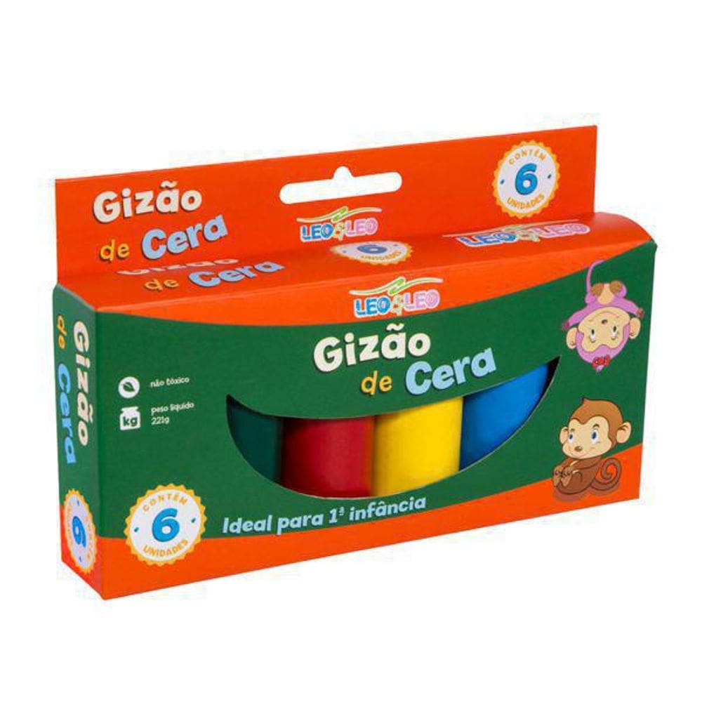 Gizão De Cera 6 Cores Leo E Leo