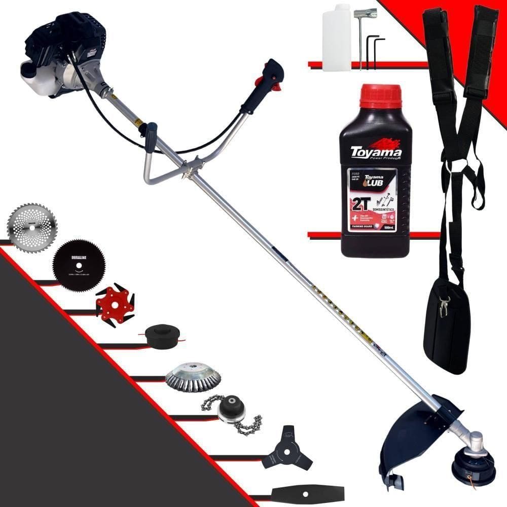 Roçadeira 8 Em 1 Toyama Rt43lb25a 43cc 1,7hp + óleo Toyama