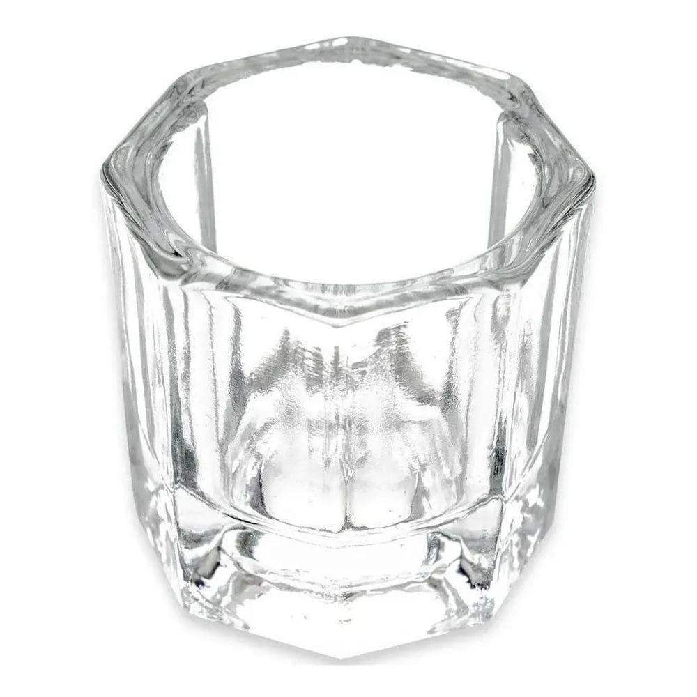 2X Pote Copo Dappen Vidro Mistura Pó Liquido Monomer Henna U