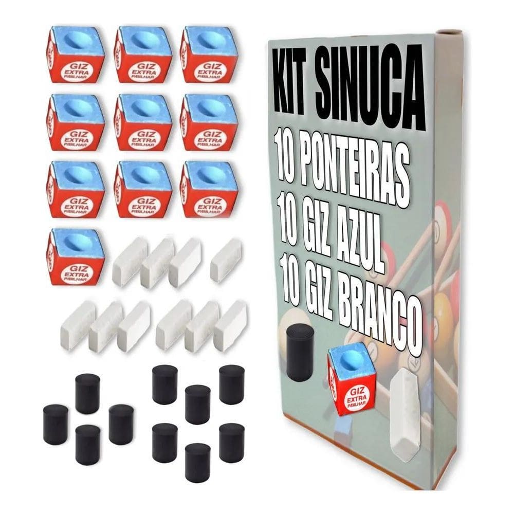2X Giz Para Taco De Sinuca Bilhar Snooker Virolas Pontas Azu