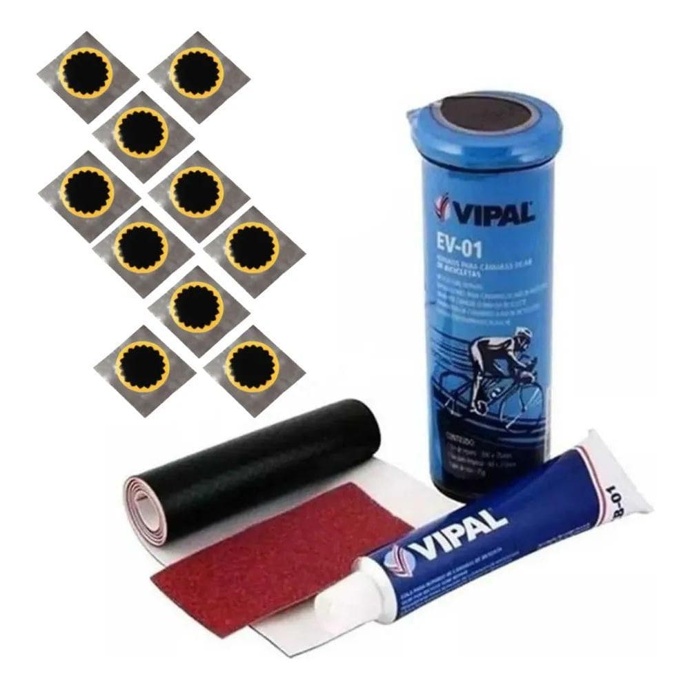 2X Kit Remendo Bike Pneu Camara De Ar +10 Reparos Estrela Vi