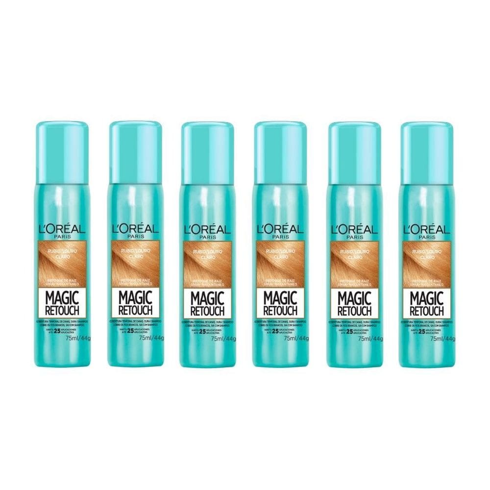 Coloraçao Loreal Magic Retouch 75Ml Spray Louro Claro - 6Un