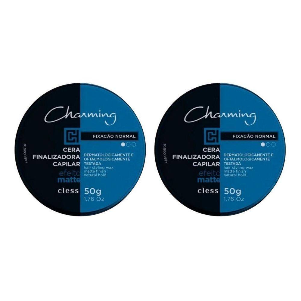 Cera Charming Capilar 50G Efeito Matte Normal - Kit Com 2Un