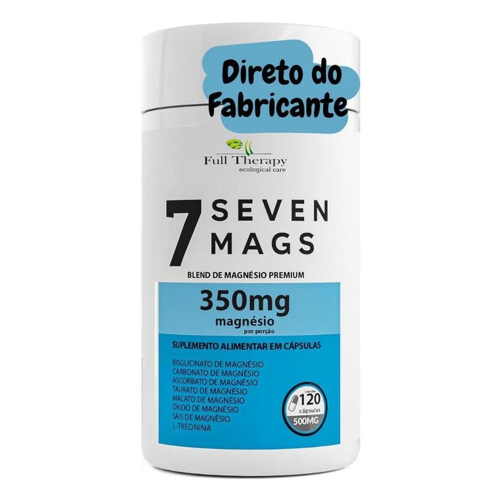 2X Magnésios 7 Mags  7 Em 1  120 Cáps Full Therapy Sabor Sem