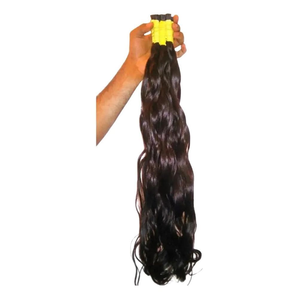 2X Cabelo Humano Virgem Levemente Ondulado 70 A 75Cm 100Gra