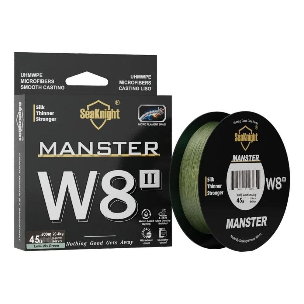 2X Linha Multifilamento 8 Fios 500M Verde - Escolha Seu Tama