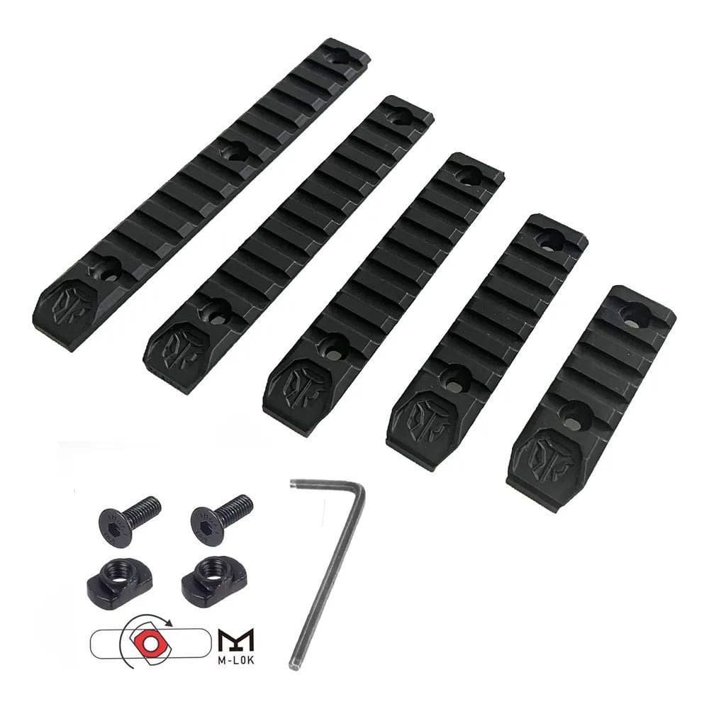 2X Trilho 20Mm Picatinny 5 7 9 11 E 13 Slots Para Aeg M-Lok
