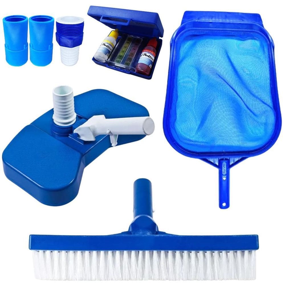 Kit Limpeza Para Piscinas Com Estojo Teste Para Medir Ph/Cl