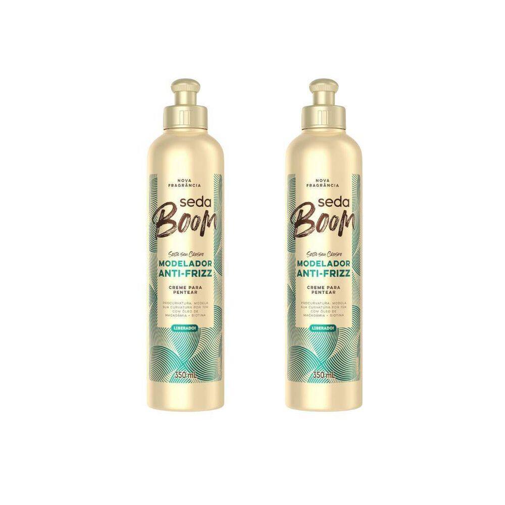 Creme Para Pentear Seda 350Ml Boom Model Antifrizz-Kit C/2Un