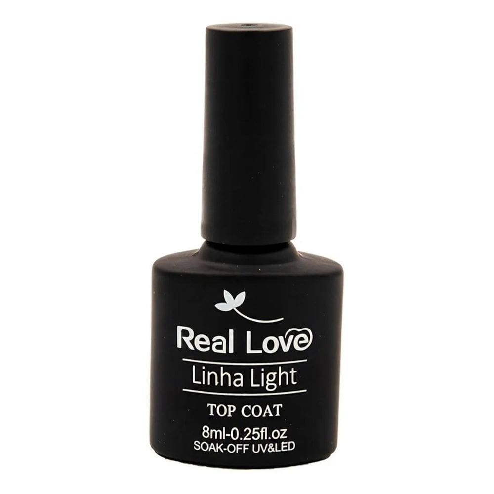 2X Top Coat Para Unhas Linha Light 8Ml - Real Love