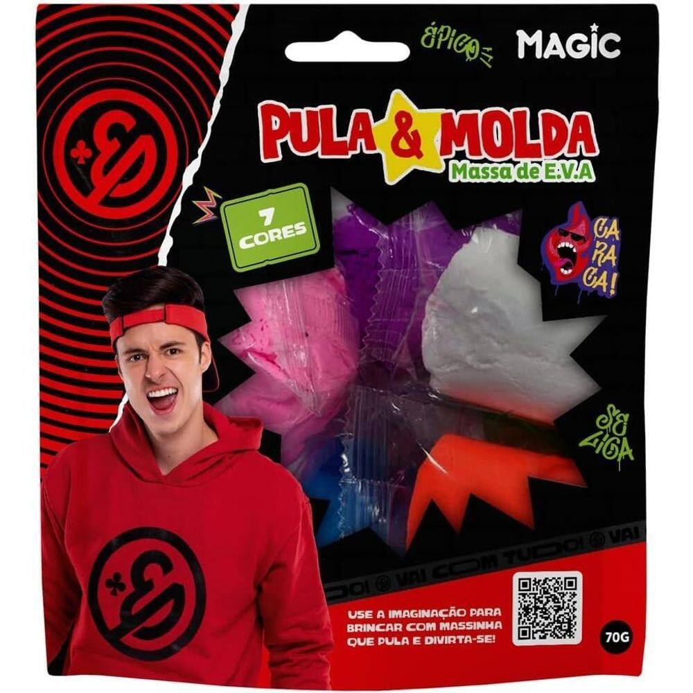 Pula & Molda - Massa De E.V.A - 7 Cores - Enaldinho