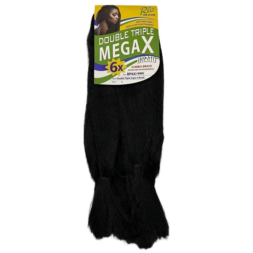 1 Cabelo Jumbo Tranças Braids Crochet Mega X 400Gr Cor 01