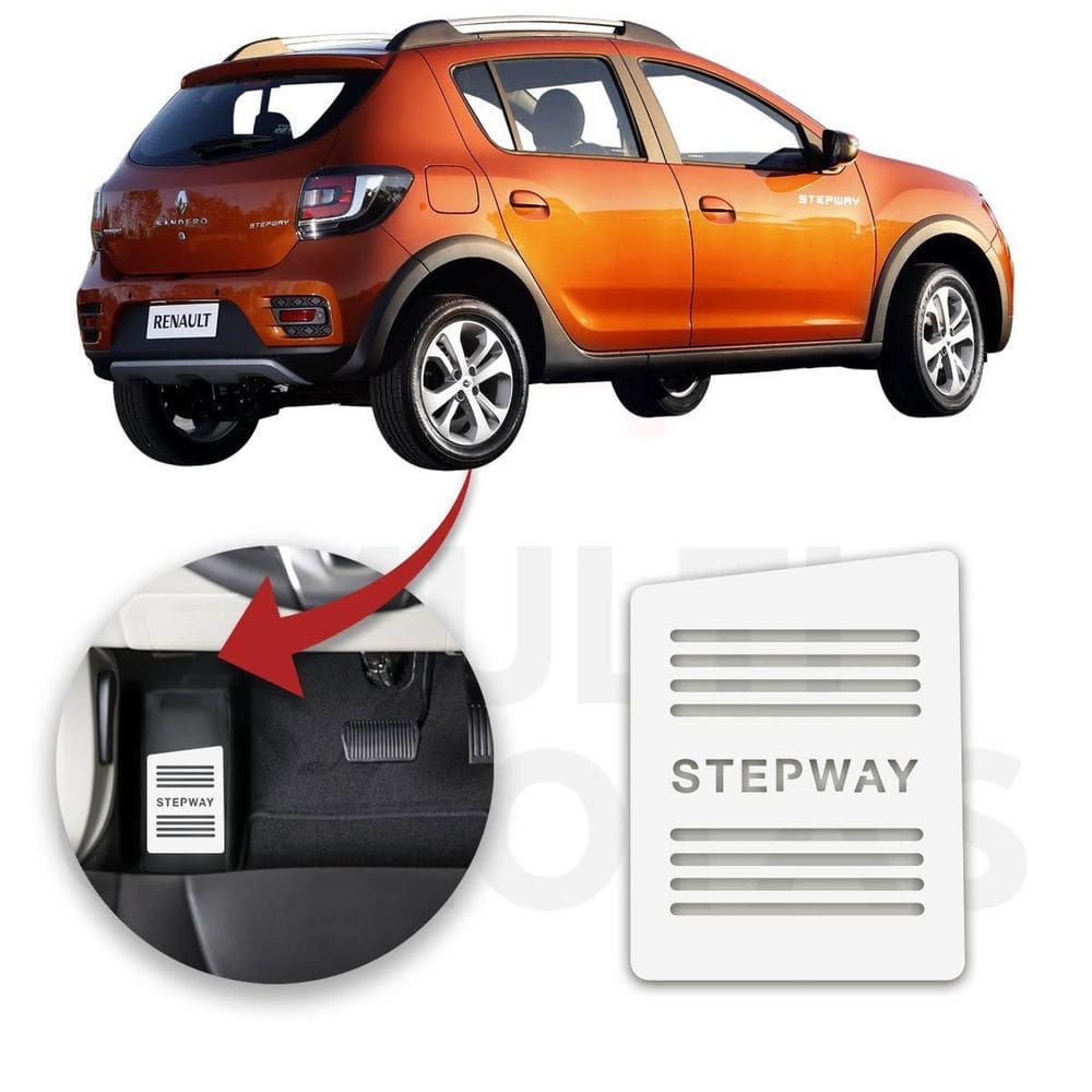 Descanso Pé Renault Stepway Aço Escovado Prata