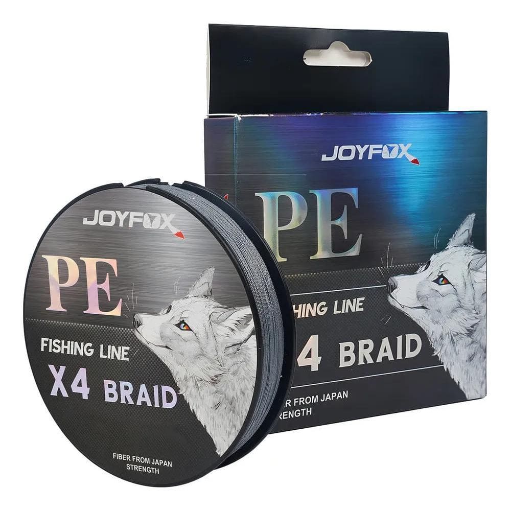 2X Linha Pesca Joyfox Multifilamento Cinza 300M 4X 0.261Mm 3