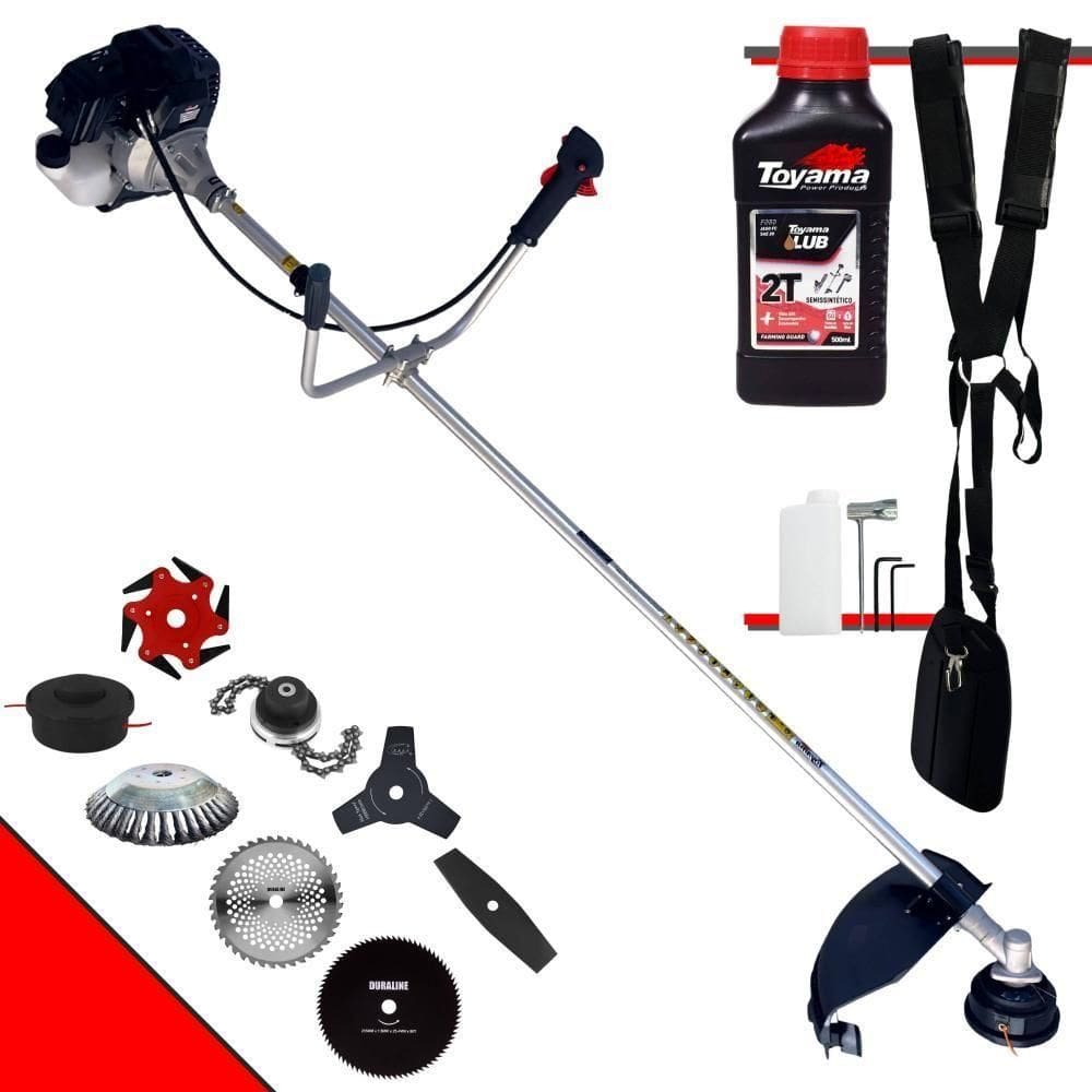 Roçadeira Toyama Rt43lb-25a 1,7hp 43cc 8 Em 1 + óleo Toyama