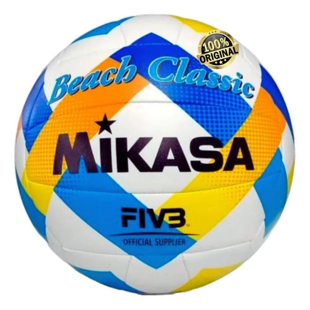 2X Bola Vôlei De Praia Mikasa Bv543C-Vxa-Y Cor Branco/Amarel