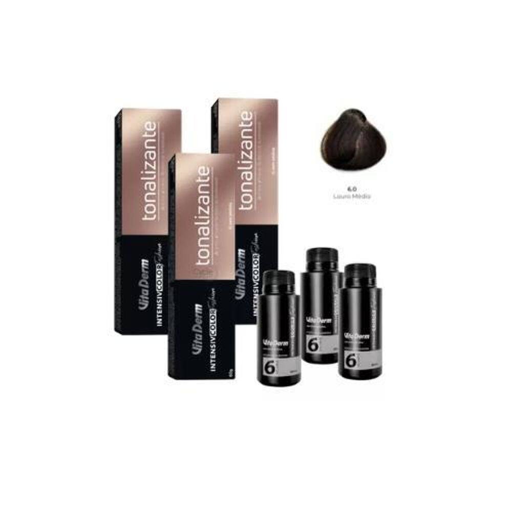 Kit Vita Derm Tonalizante 6.0 + Ox De 6 Volumes