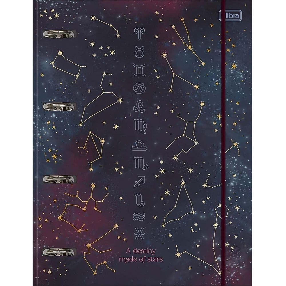 Tilibra - Caderno Argolado Cartonado Universitário com Elástico Magic 80 Folhas