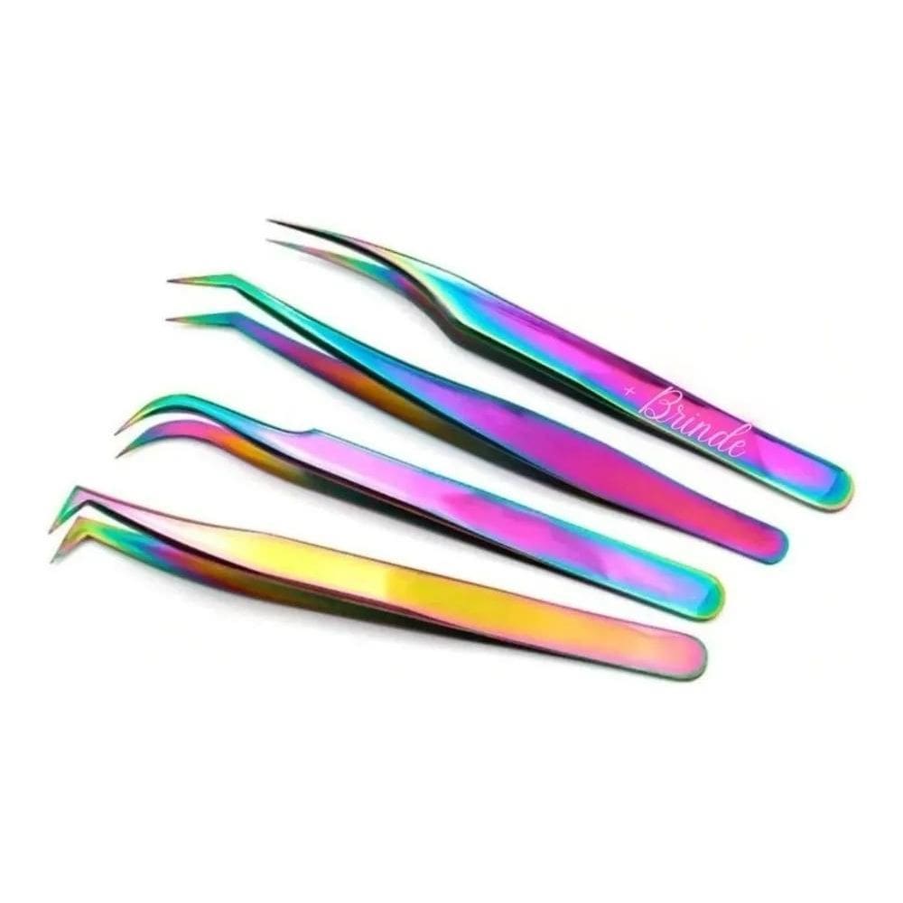 2X Kit 4 Pinças Extensão De Cílios - Mega Volume E Russo Cor