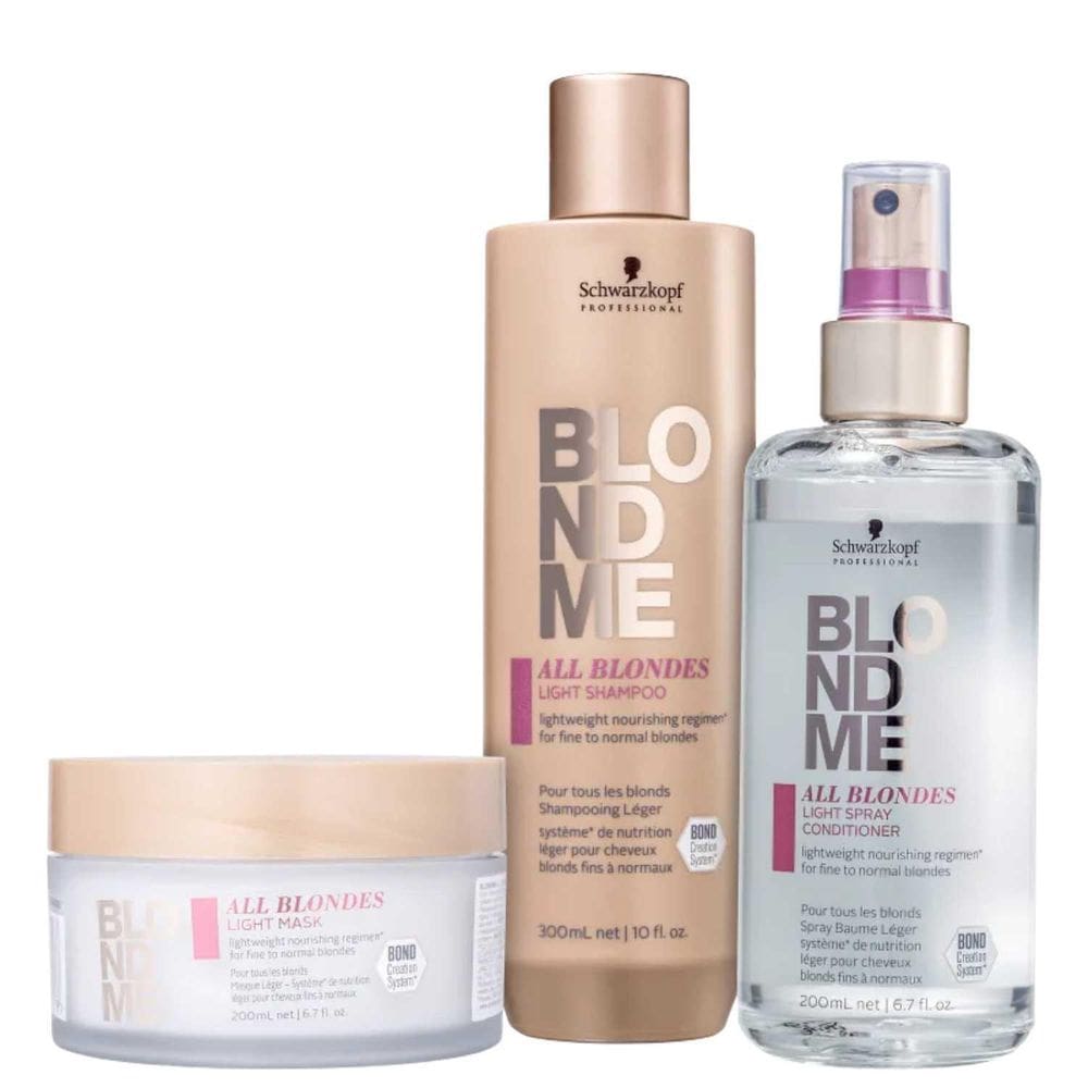 Kit Schwarzkopf All Blondes Light Blondme 3 Itens