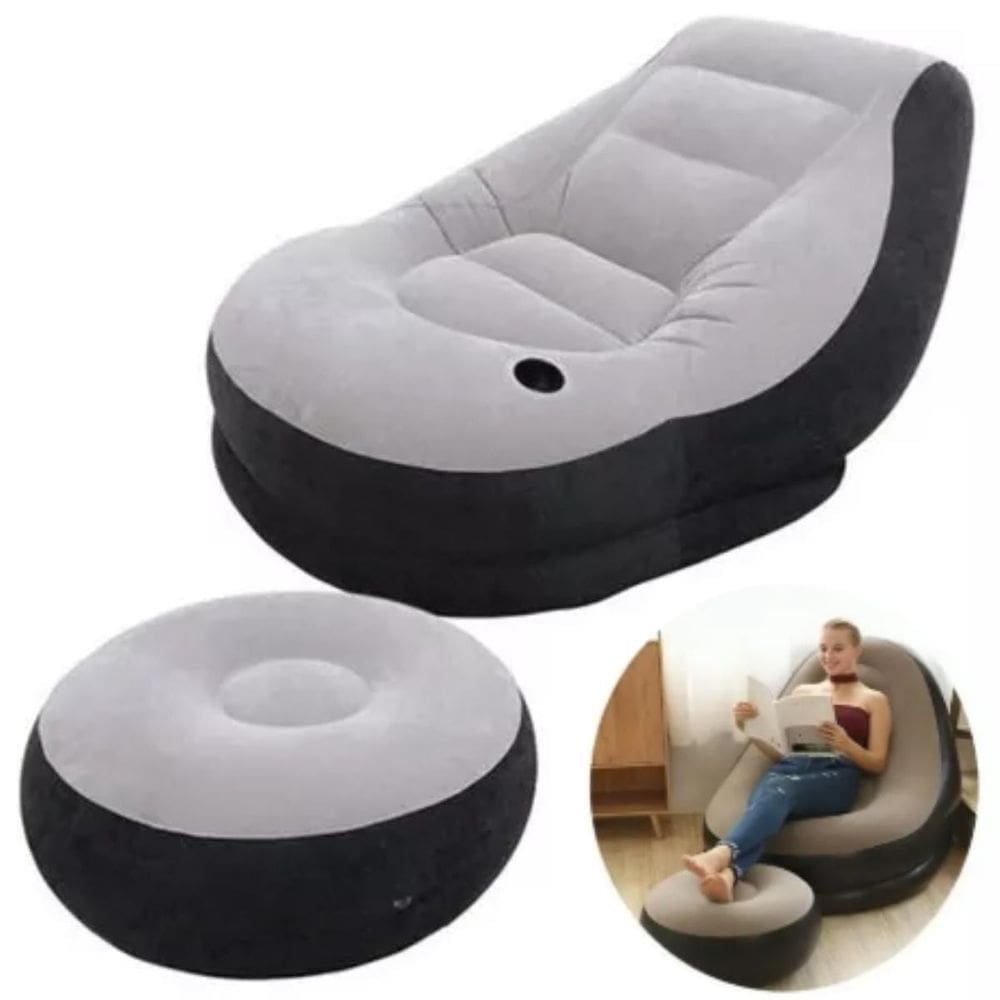 Inflável Sofá Grande E Resistente Ideal Relaxamento Em Casa