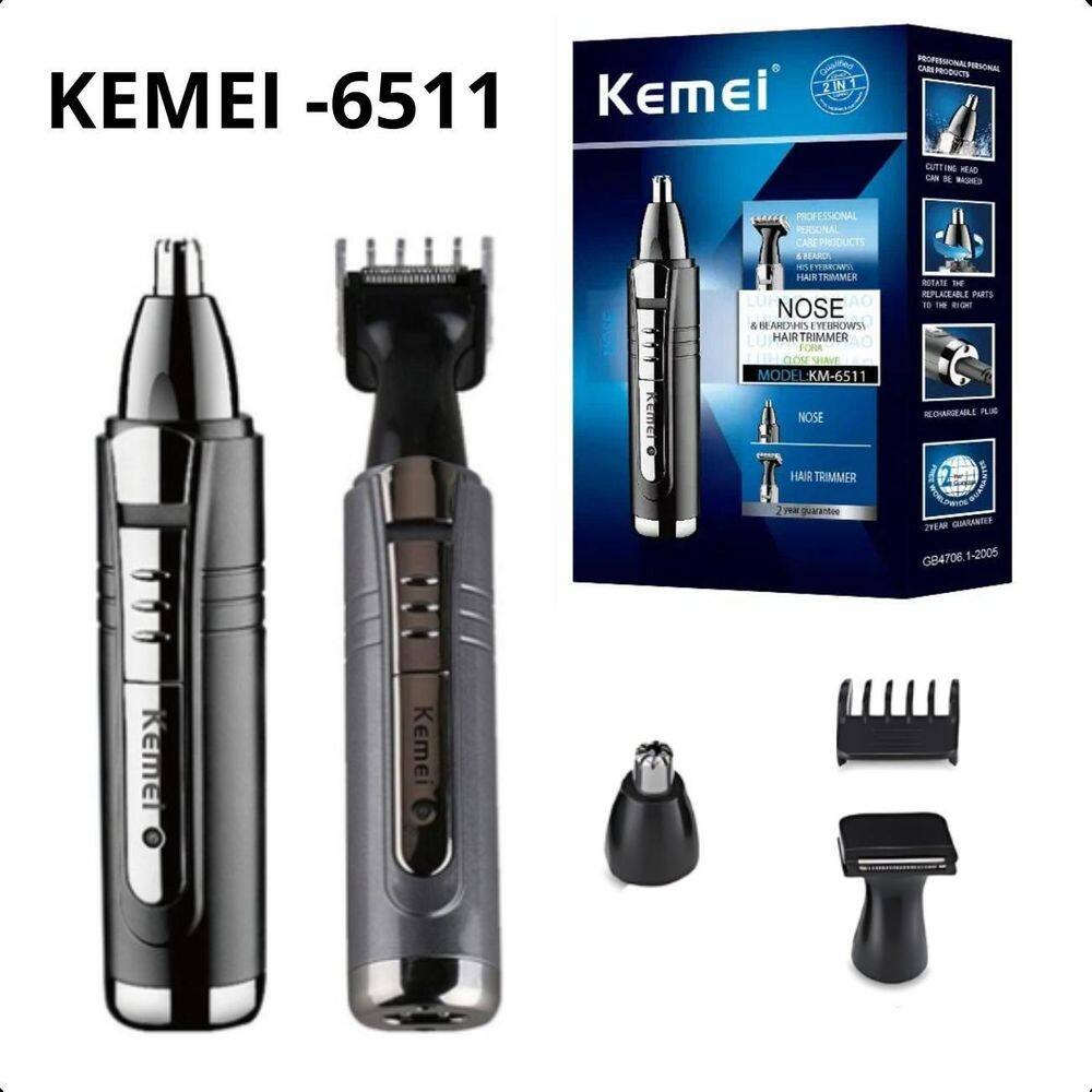 Kemei-6511 Aparador Nariz Orelha Alta Precisão