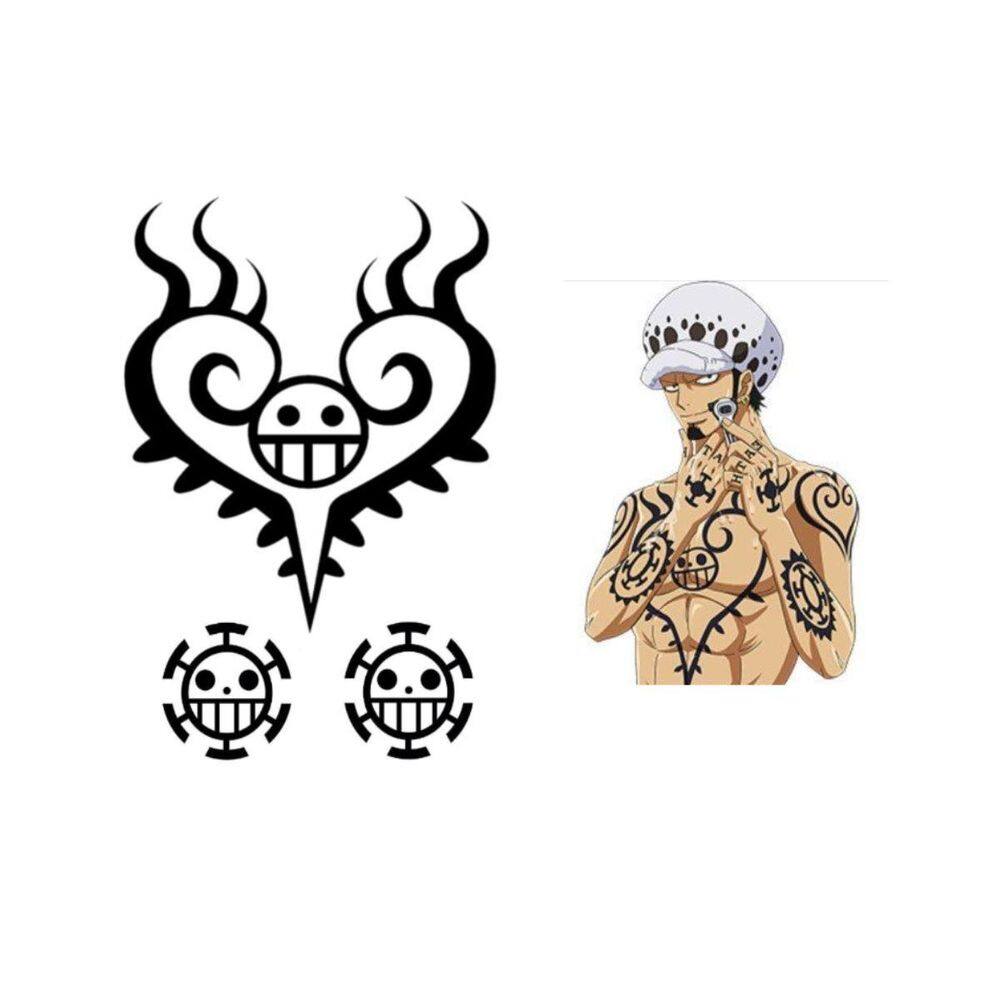 Tatuagem Temporária D. Water Law One Piece Cosplay