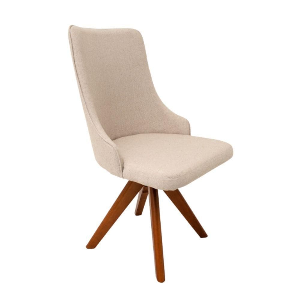 Cadeira De Jantar Roma Giratória Branco Navajo